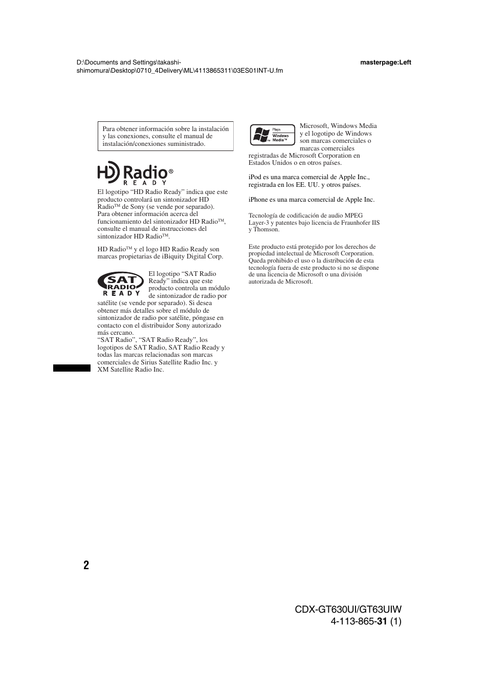 Sony CDX-GT630UI User Manual | Page 52 / 80