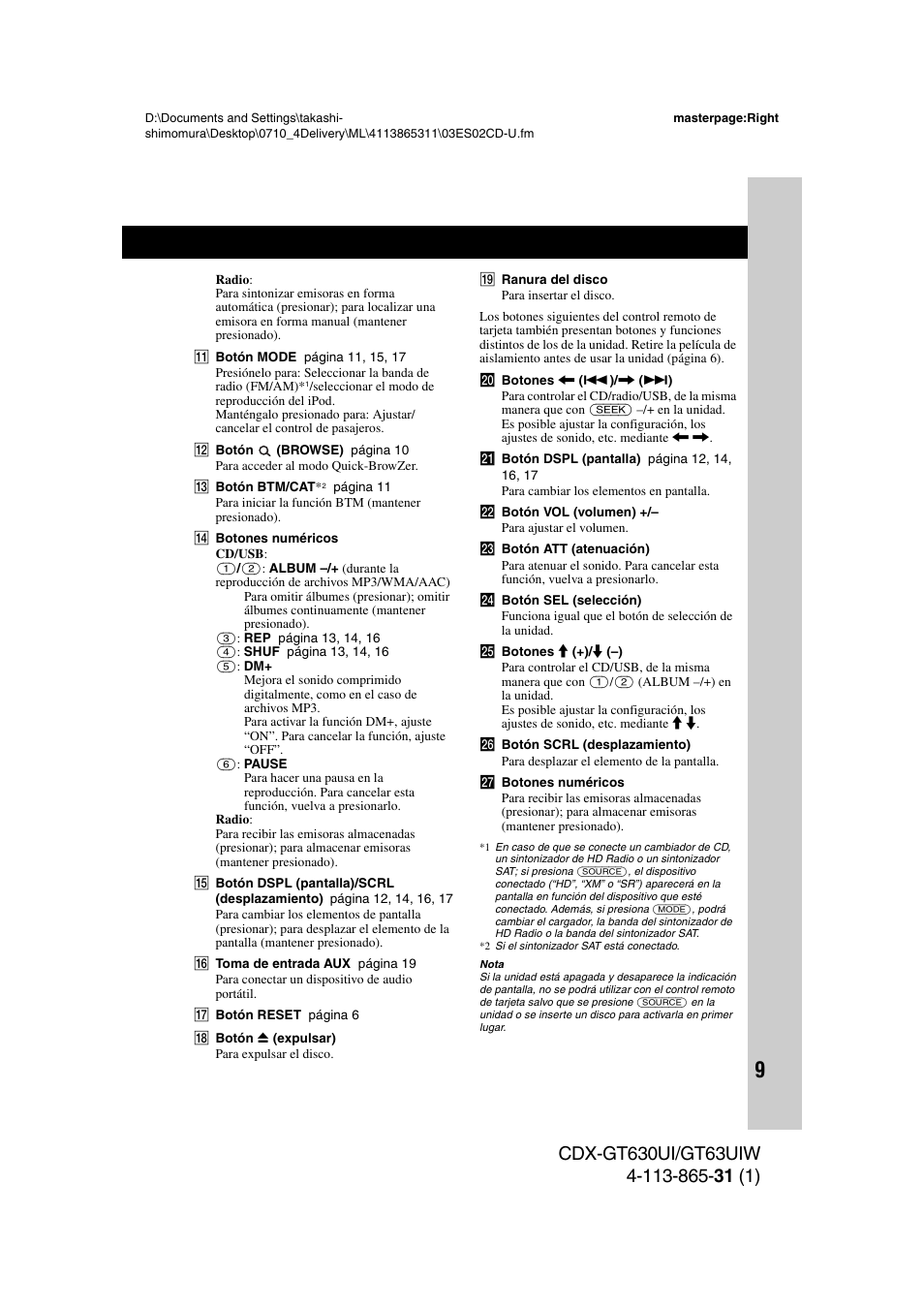 Sony CDX-GT630UI User Manual | Page 59 / 80