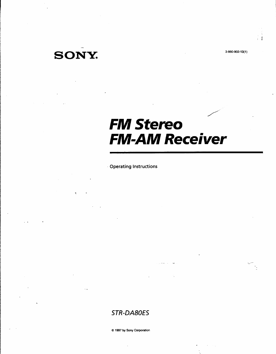 Sony STR-DA80ES User Manual | 39 pages