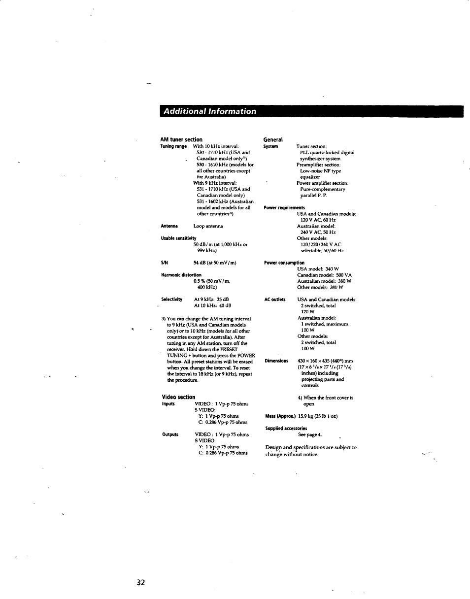 Am tuner section | Sony STR-DA80ES User Manual | Page 32 / 39