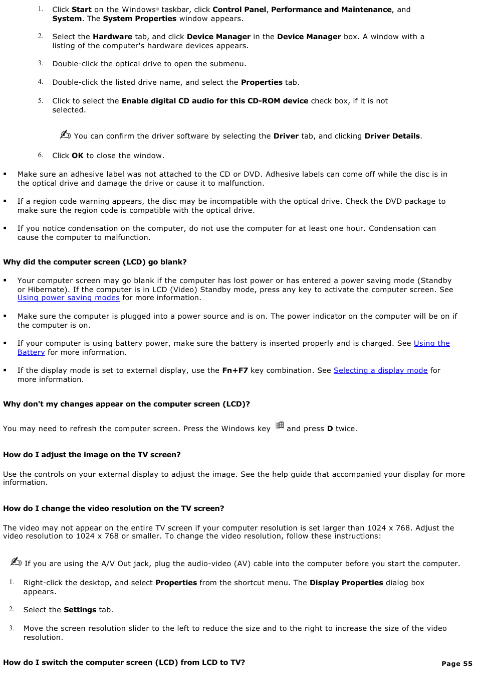 Sony PCG-NV200 User Manual | Page 55 / 187