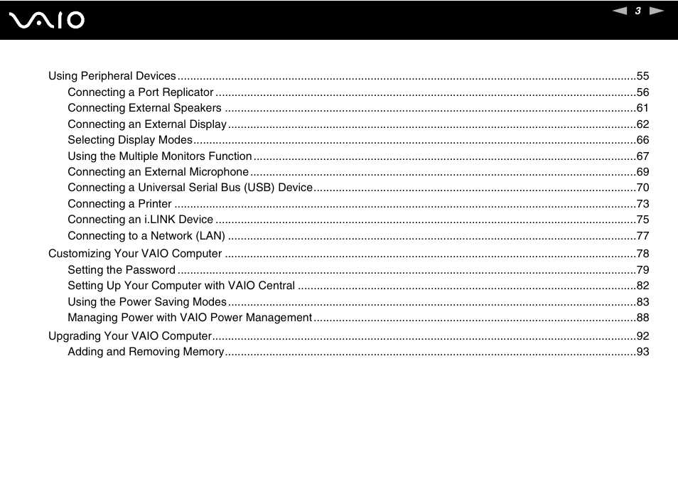 Sony VGN-S660P User Manual | Page 3 / 167