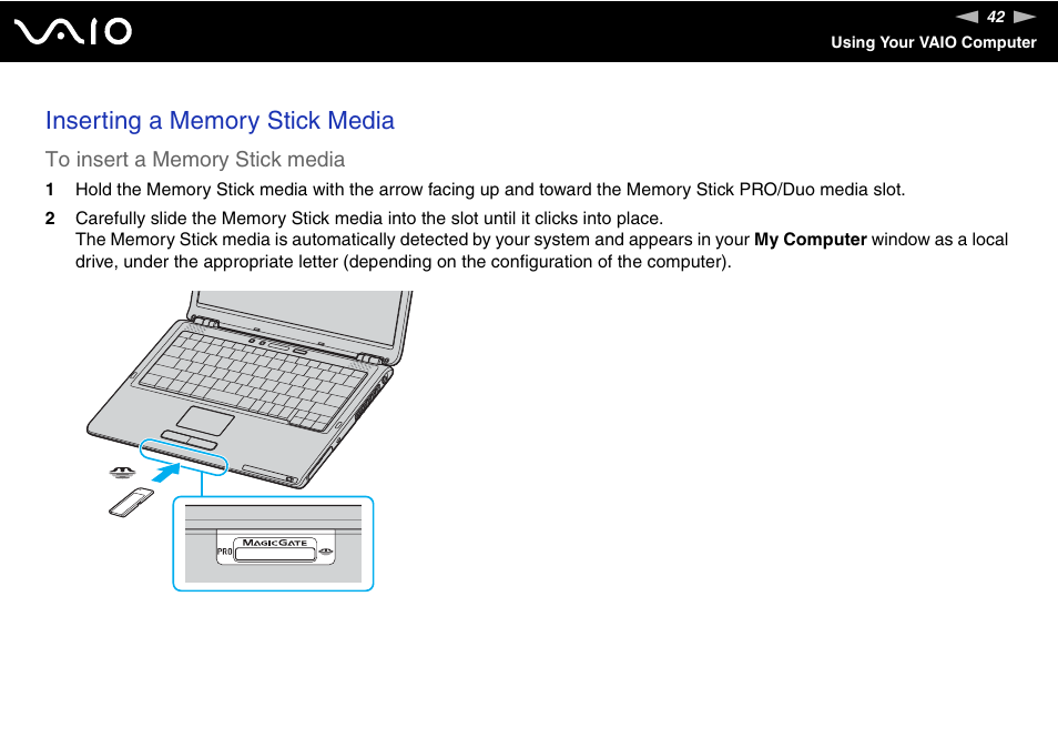 Sony VGN-S660P User Manual | Page 42 / 167