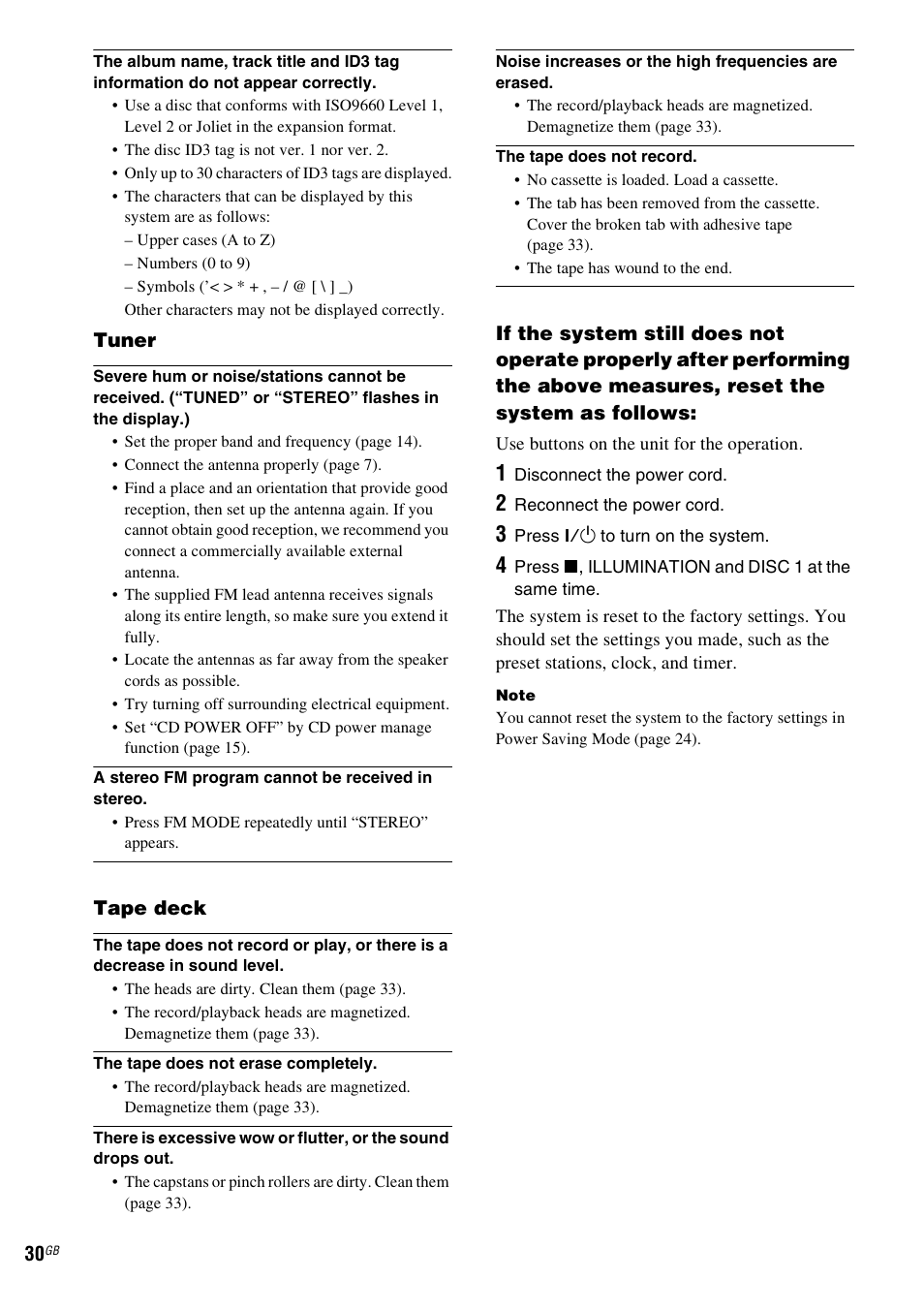 Sony MHC-GX555 User Manual | Page 30 / 44