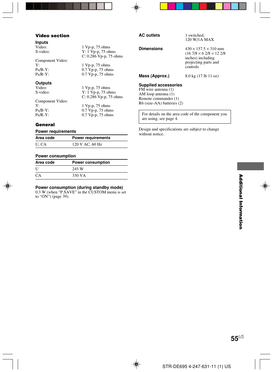 Sony STR-DE695 User Manual | Page 55 / 60