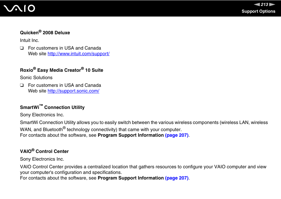 Sony VGC-RT100Y User Manual | Page 213 / 220