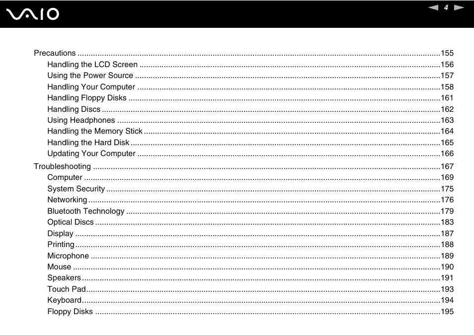 Sony VGC-RT100Y User Manual | Page 4 / 220