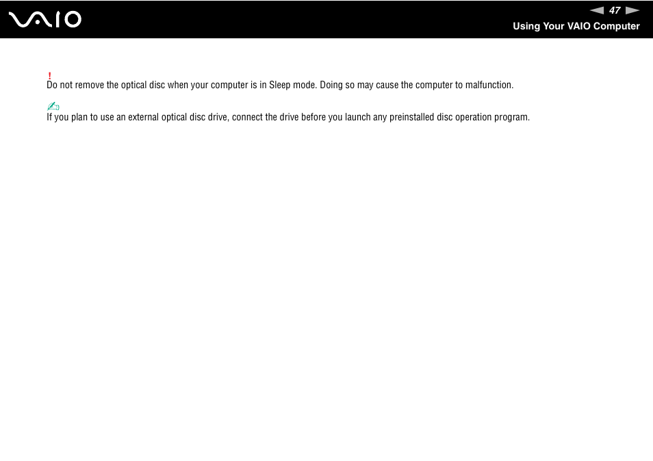 Sony VGC-RT100Y User Manual | Page 47 / 220