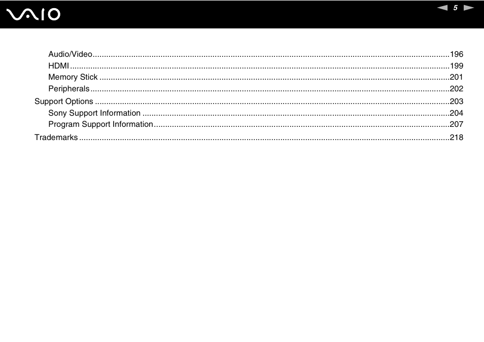 Sony VGC-RT100Y User Manual | Page 5 / 220