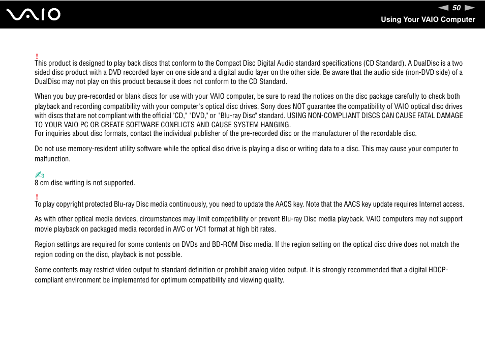 Sony VGC-RT100Y User Manual | Page 50 / 220