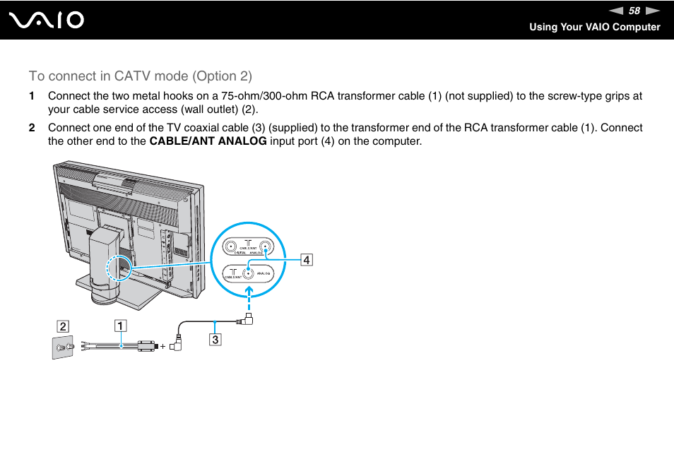 Sony VGC-RT100Y User Manual | Page 58 / 220