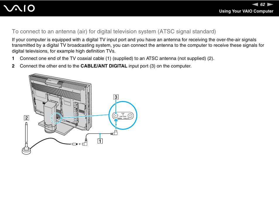 Sony VGC-RT100Y User Manual | Page 62 / 220