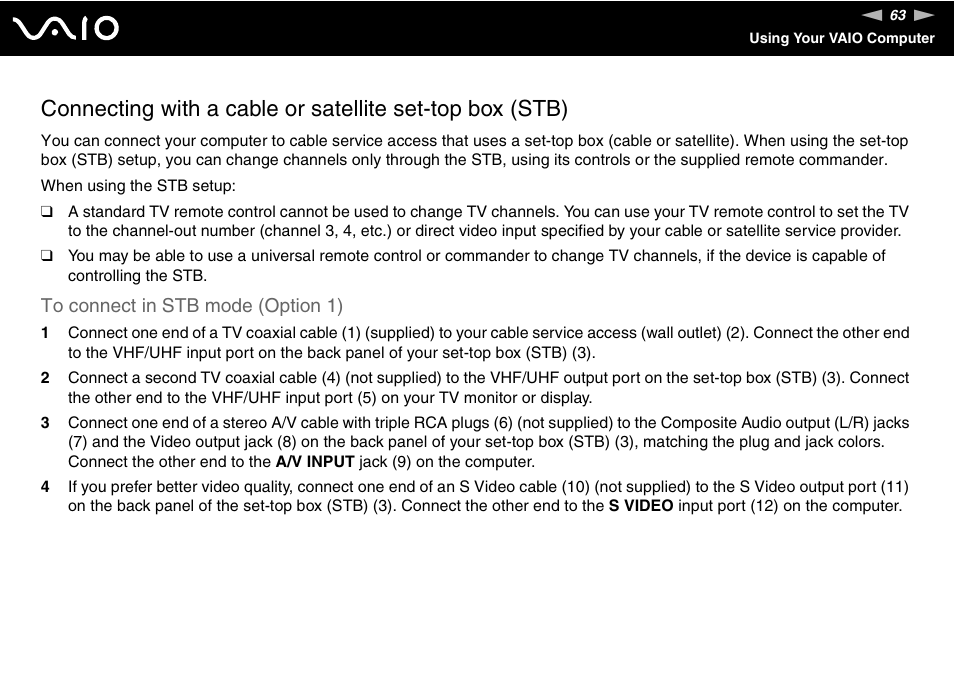 Sony VGC-RT100Y User Manual | Page 63 / 220