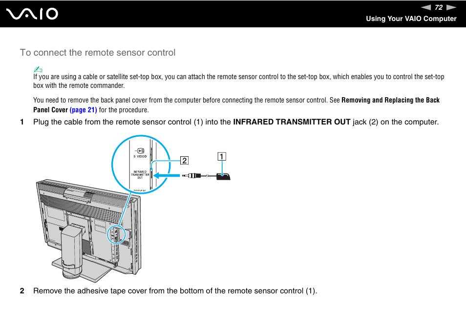 Sony VGC-RT100Y User Manual | Page 72 / 220