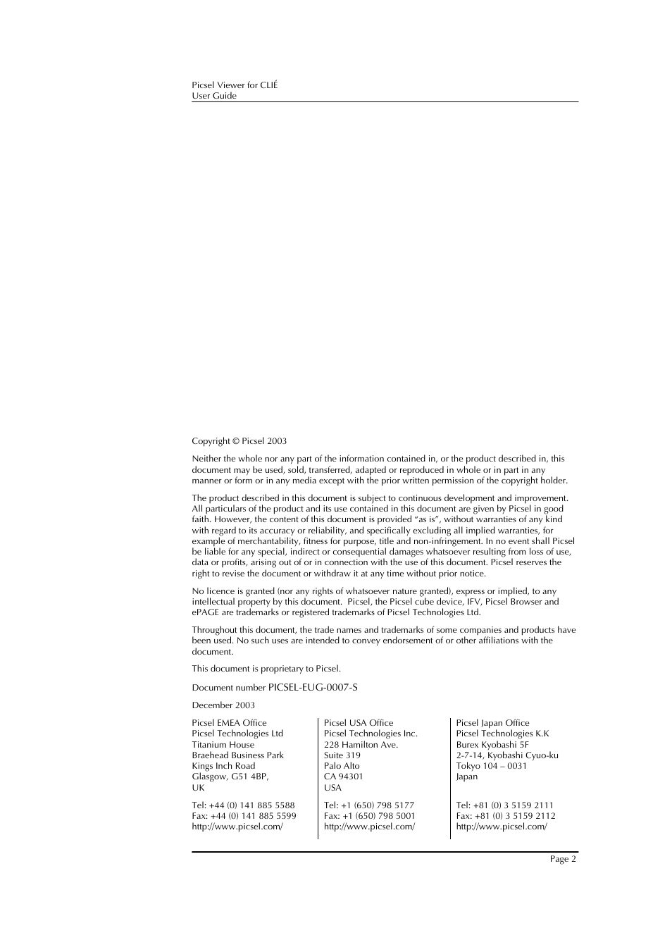 Sony PEG-TJ37 User Manual | Page 2 / 24