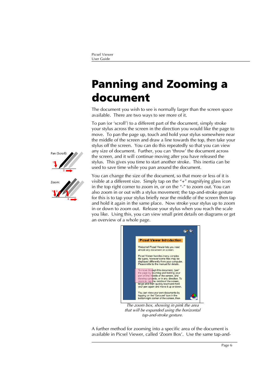 Panning and zooming a document | Sony PEG-TJ37 User Manual | Page 6 / 24