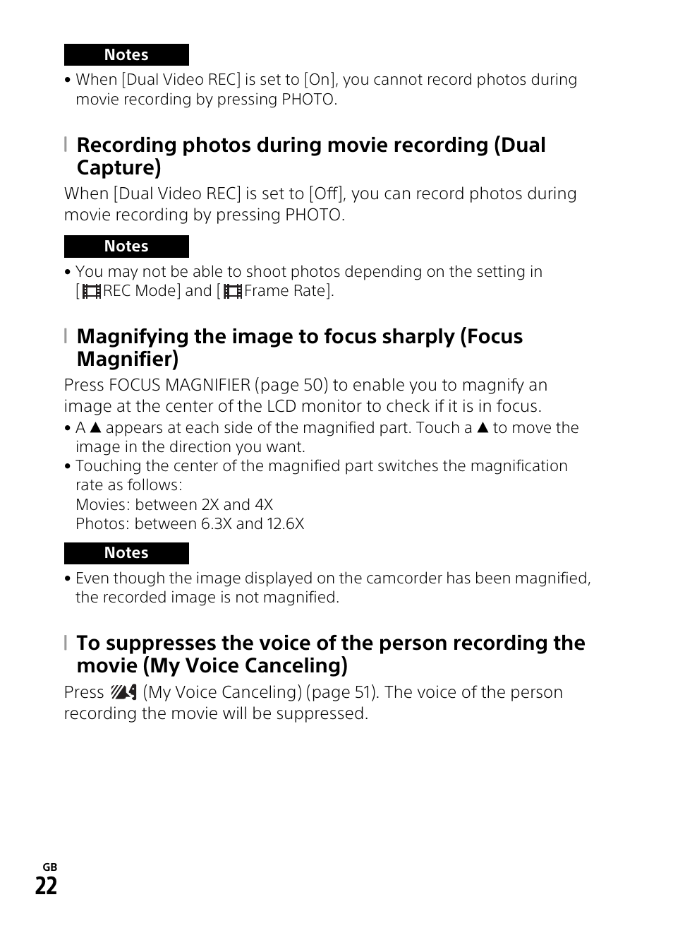 Sony HDR-CX900 User Manual | Page 22 / 56
