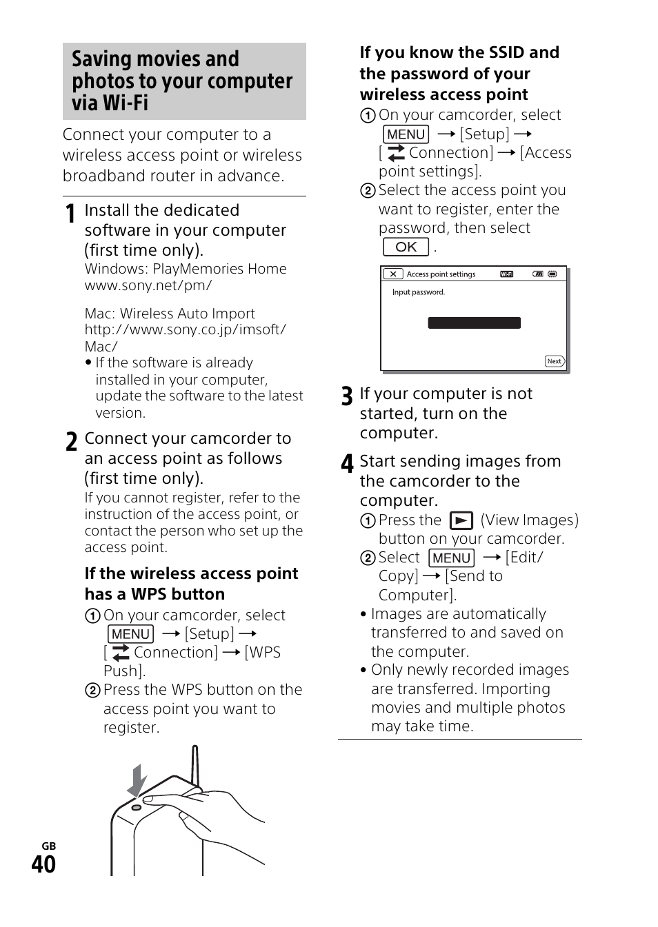 Sony HDR-CX900 User Manual | Page 40 / 56