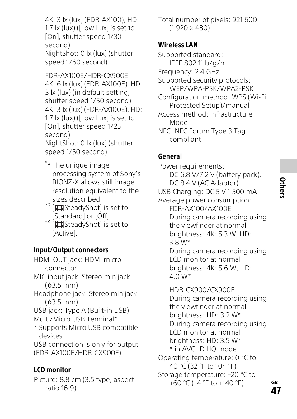 Sony HDR-CX900 User Manual | Page 47 / 56