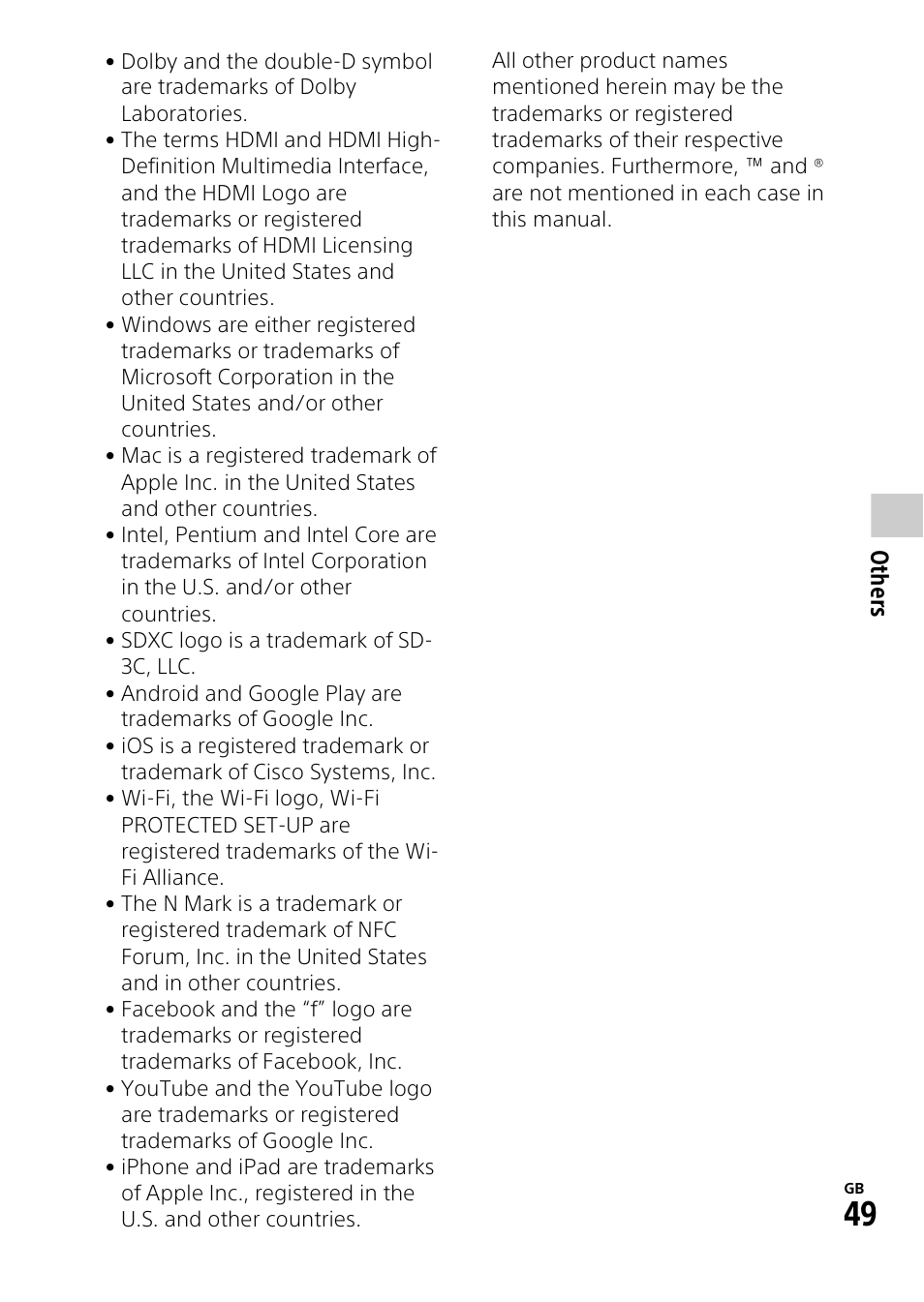 Sony HDR-CX900 User Manual | Page 49 / 56