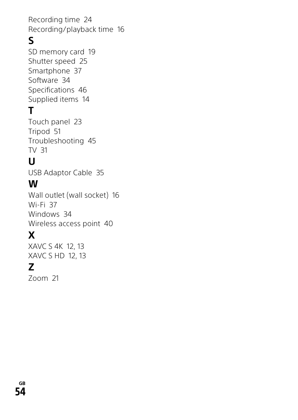 Sony HDR-CX900 User Manual | Page 54 / 56