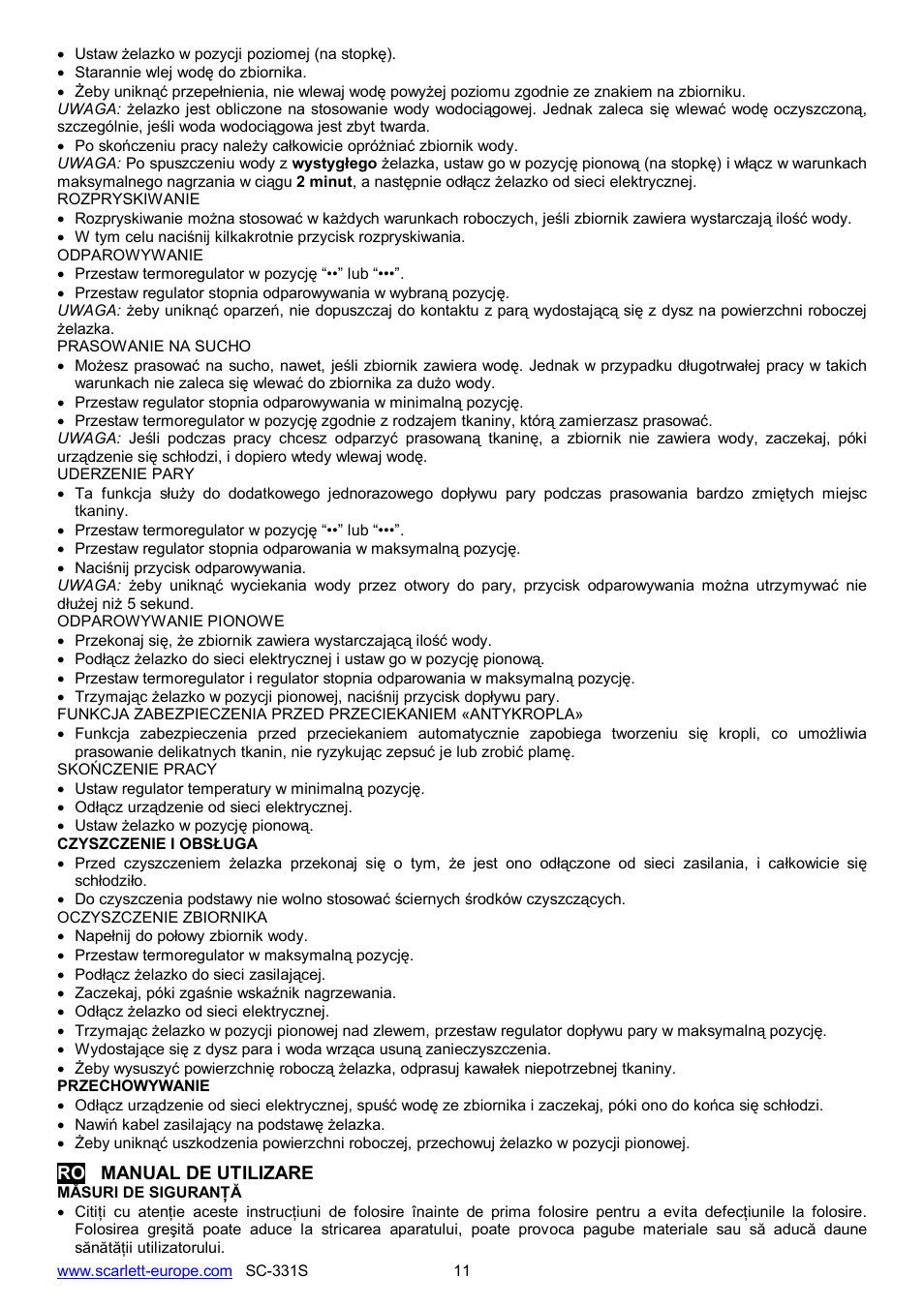 Scarlett SC-331S User Manual | Page 11 / 26