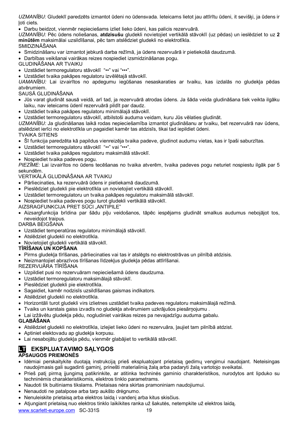 Scarlett SC-331S User Manual | Page 19 / 26