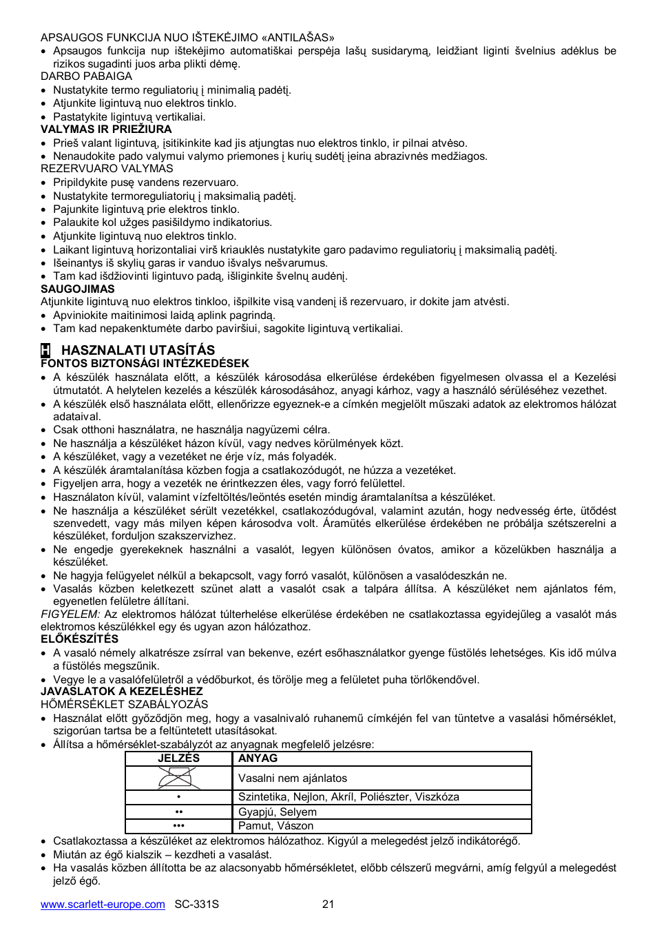 Scarlett SC-331S User Manual | Page 21 / 26