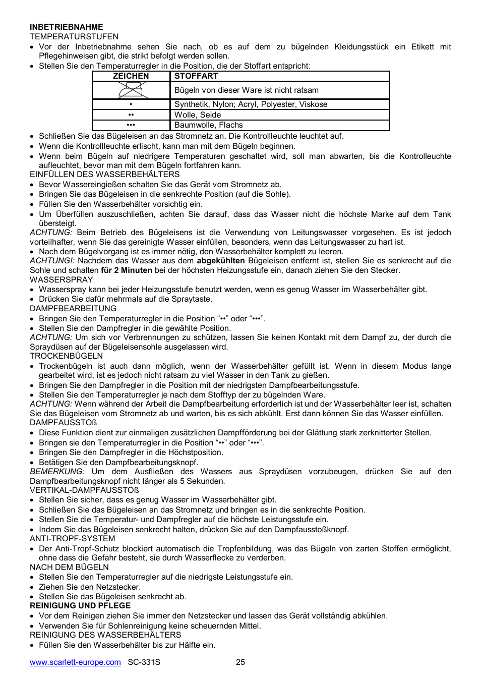 Scarlett SC-331S User Manual | Page 25 / 26