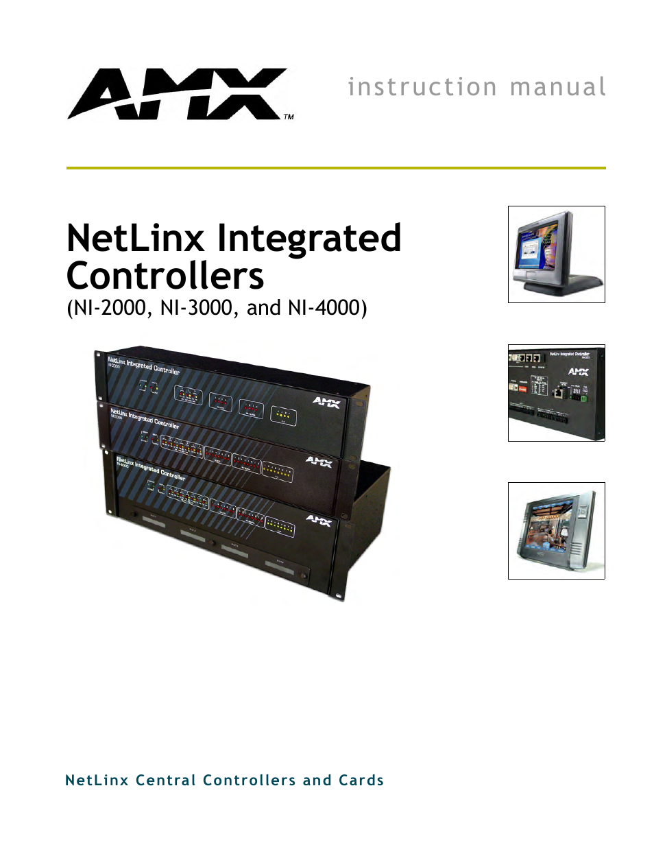 AMX NetLinx Integrated Controllers NI-3000 User Manual | 134 pages