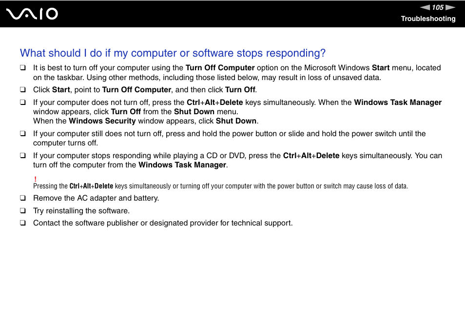 Sony VGN-FS980 User Manual | Page 105 / 151