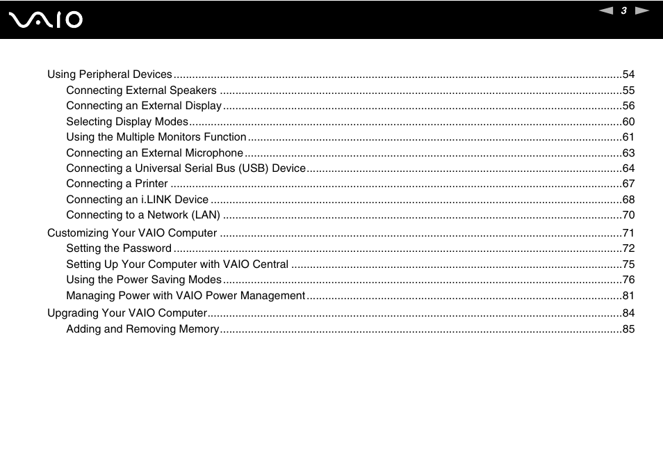 Sony VGN-FS980 User Manual | Page 3 / 151