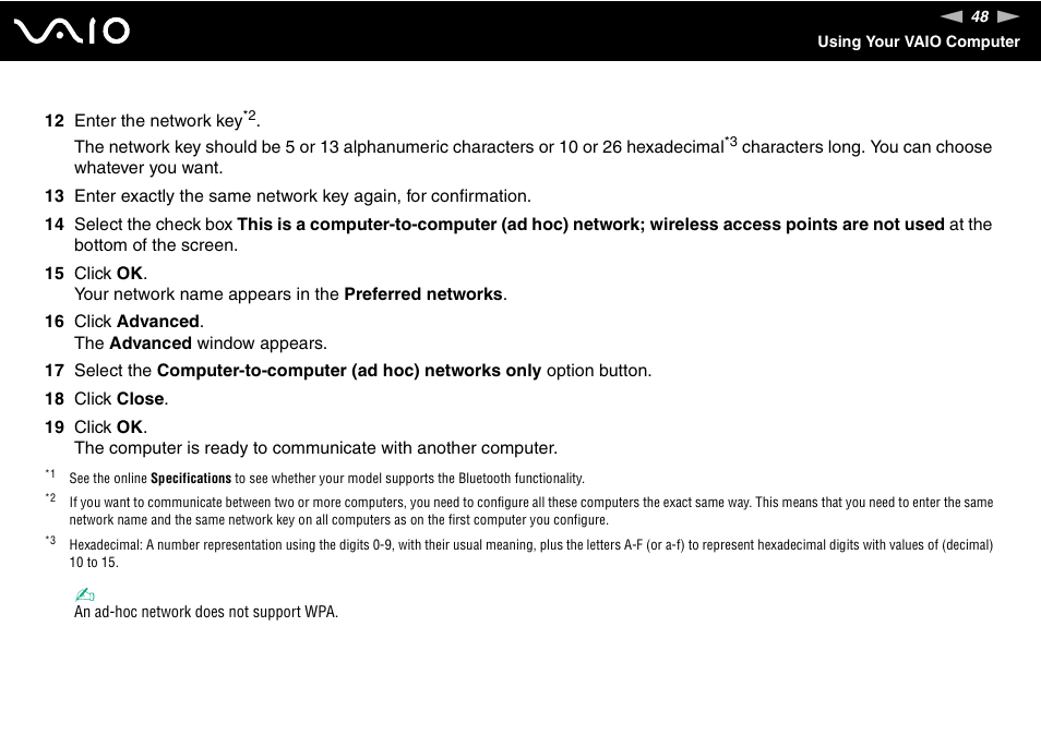 Sony VGN-FS980 User Manual | Page 48 / 151