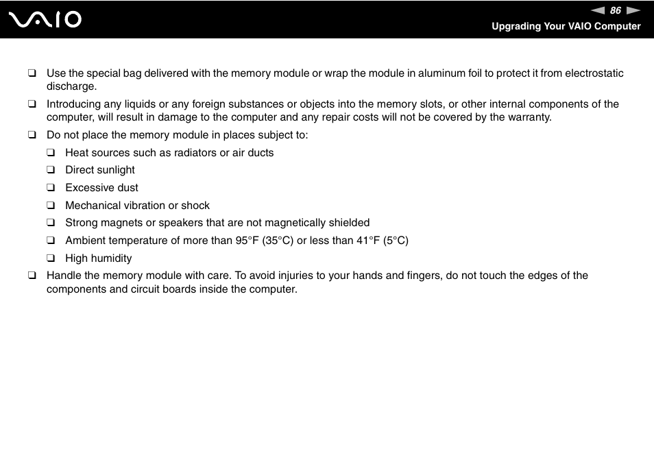 Sony VGN-FS980 User Manual | Page 86 / 151