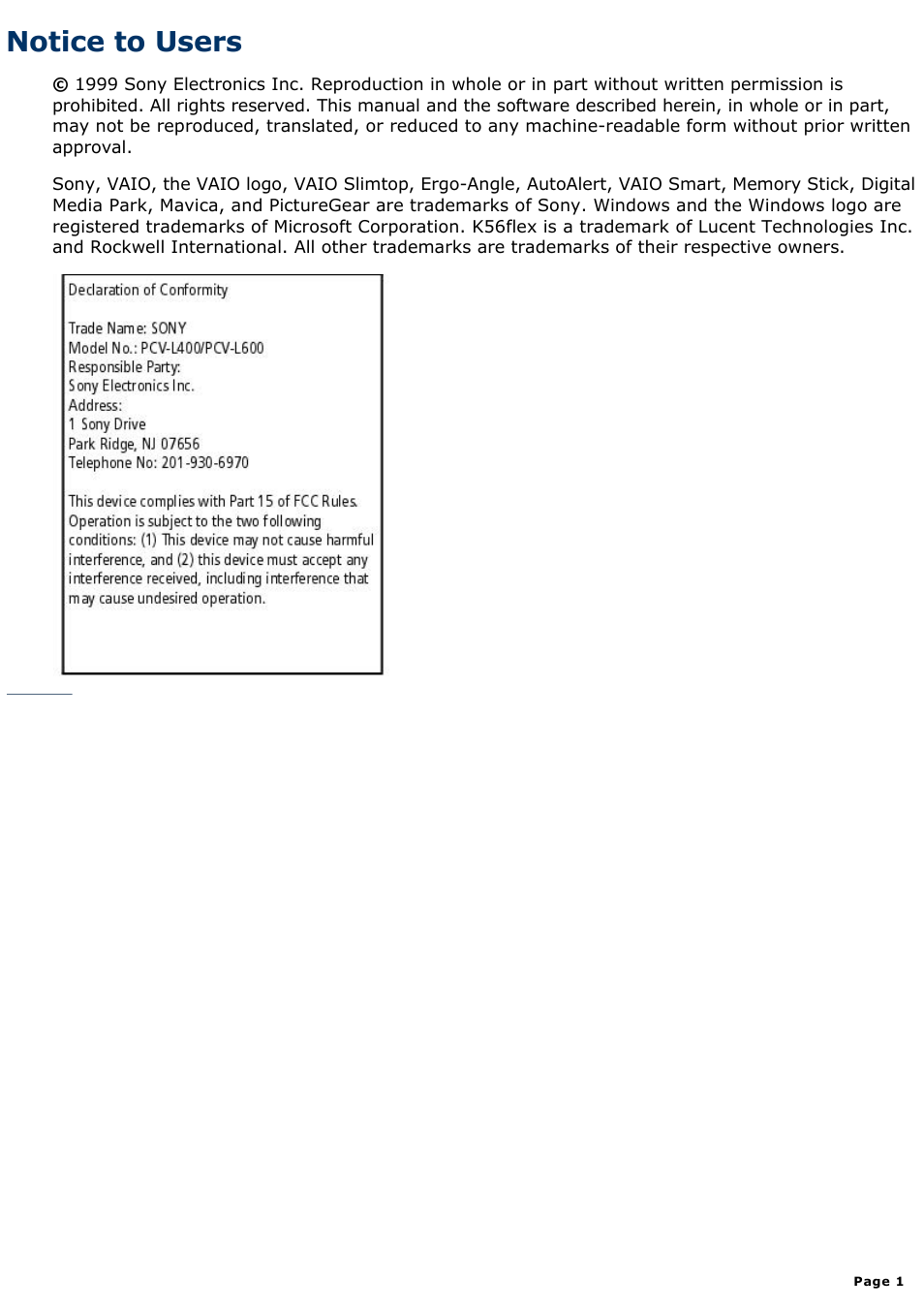 Sony PCV-L400 User Manual | 1049 pages