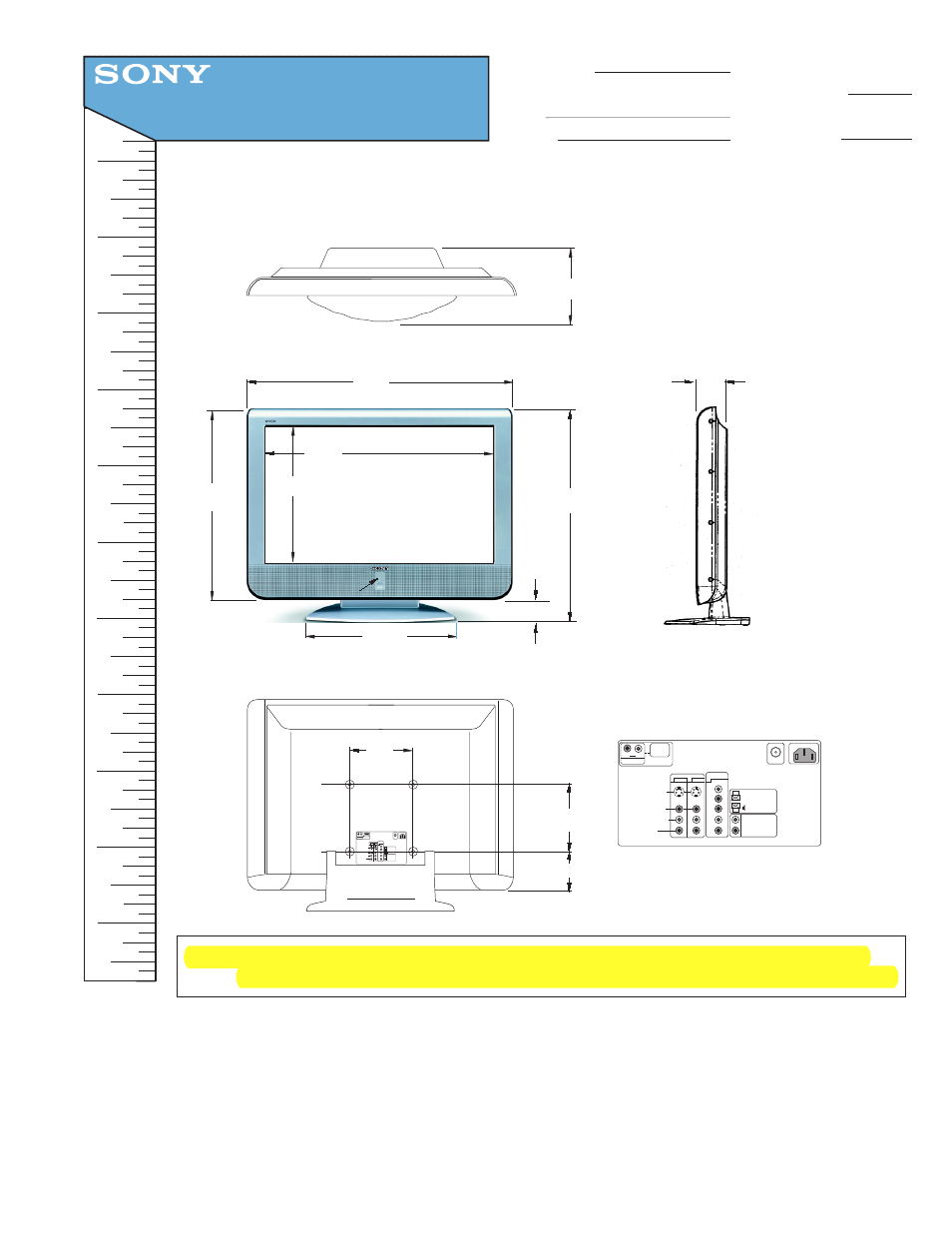 Sony KLV-32M1 User Manual | 1 page