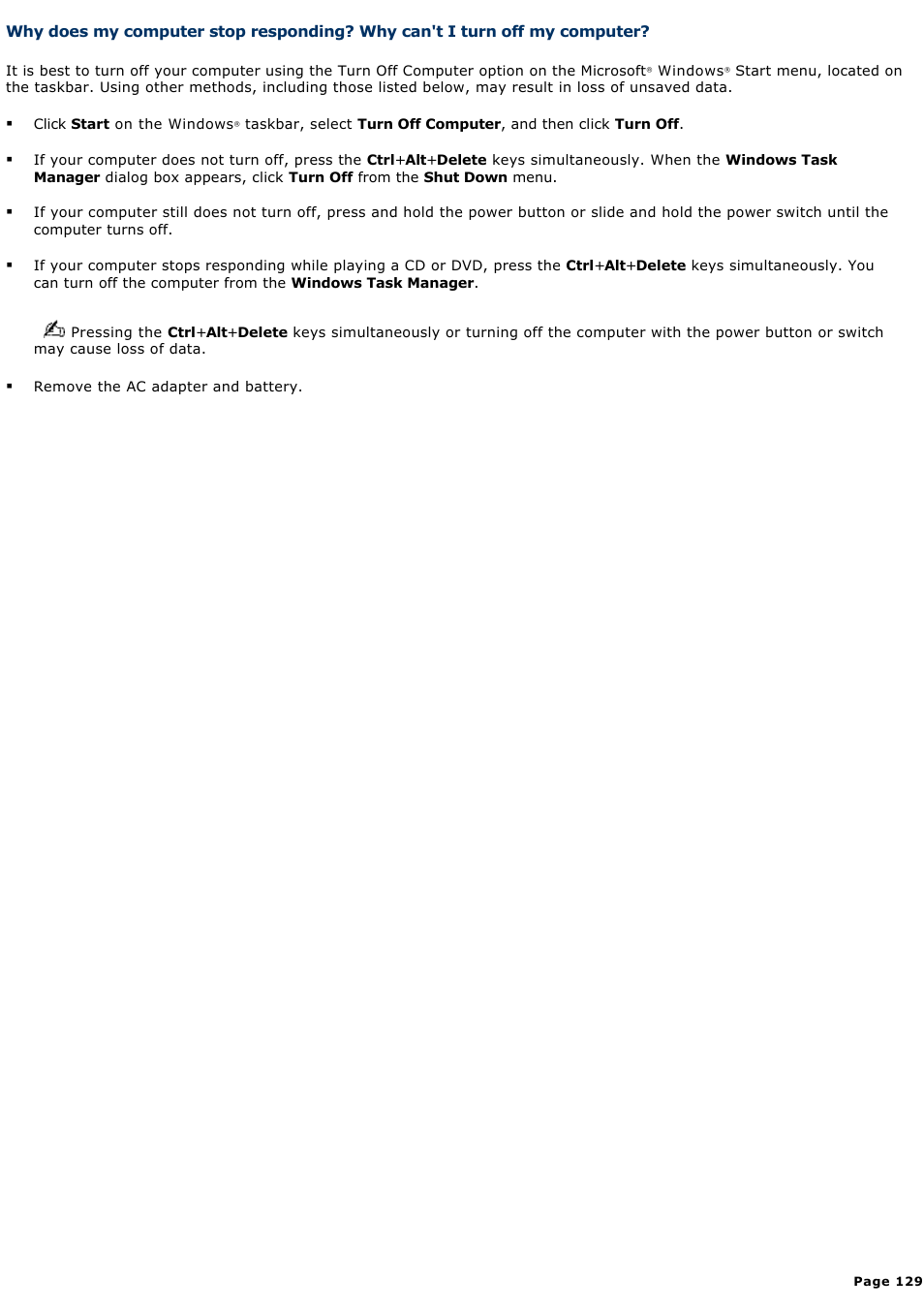 Sony PCG-TR1A User Manual | Page 129 / 196