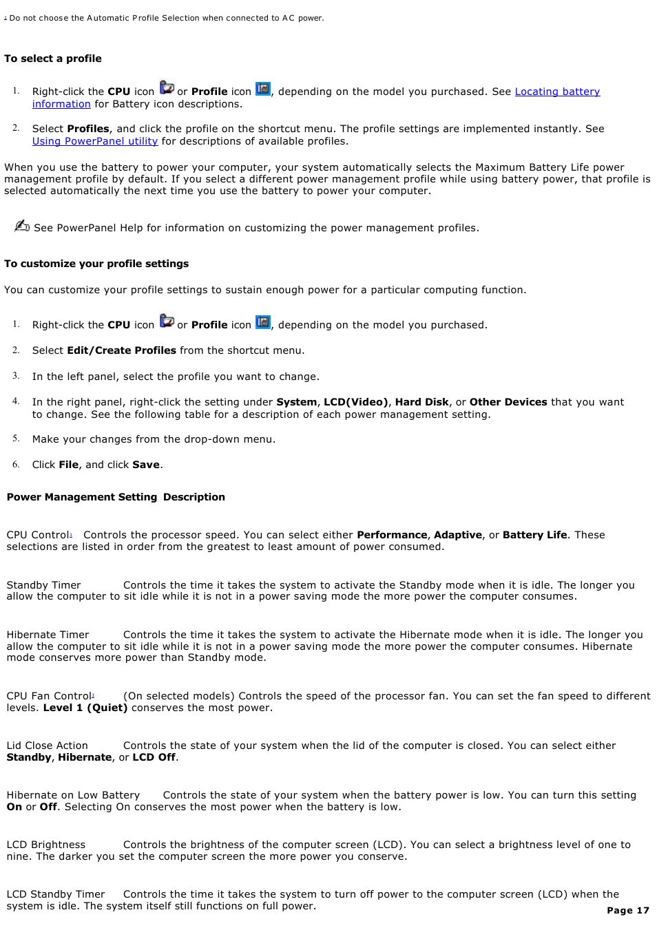 Sony PCG-TR1A User Manual | Page 17 / 196