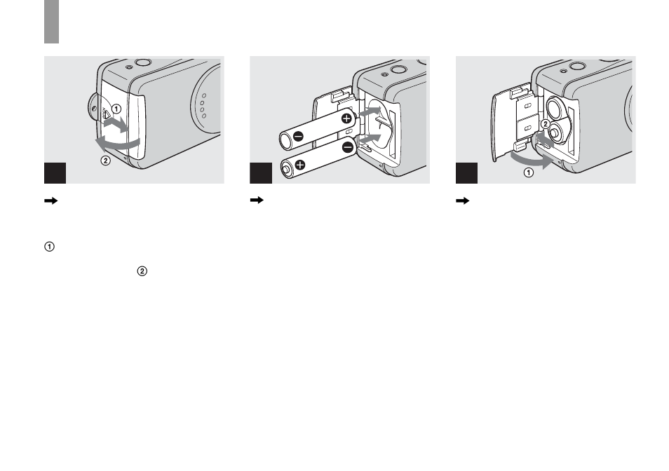 Inserting the batteries | Sony DSC-U30 User Manual | Page 12 / 84