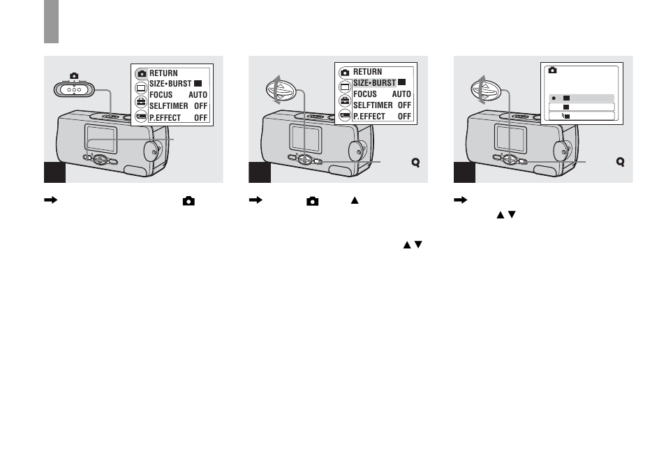 Setting the still image size | Sony DSC-U30 User Manual | Page 18 / 84