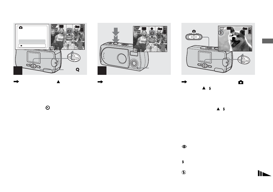Selecting a flash mode | Sony DSC-U30 User Manual | Page 23 / 84
