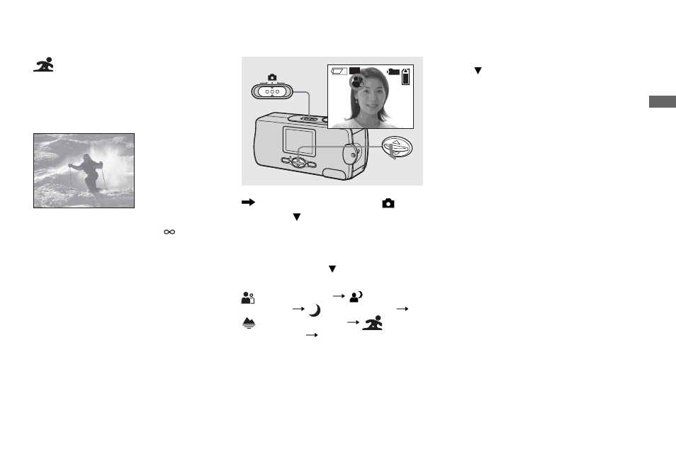 Active outdoor mode | Sony DSC-U30 User Manual | Page 29 / 84