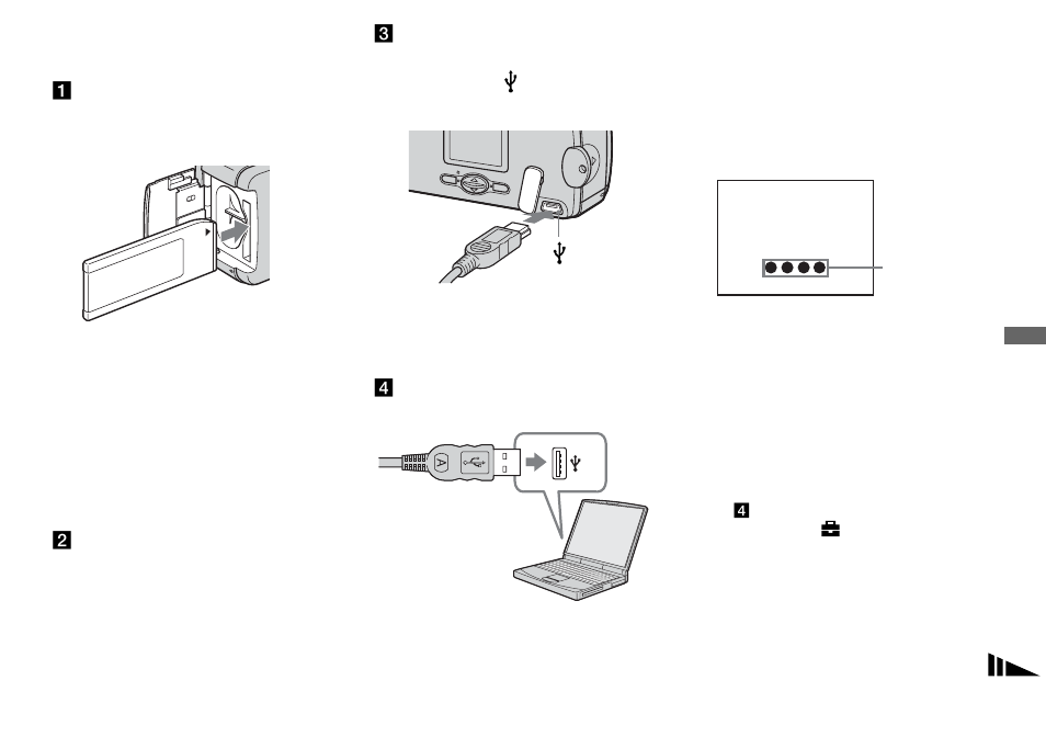Connecting the camera to your computer, Connecting the camera to, Your computer | Sony DSC-U30 User Manual | Page 51 / 84