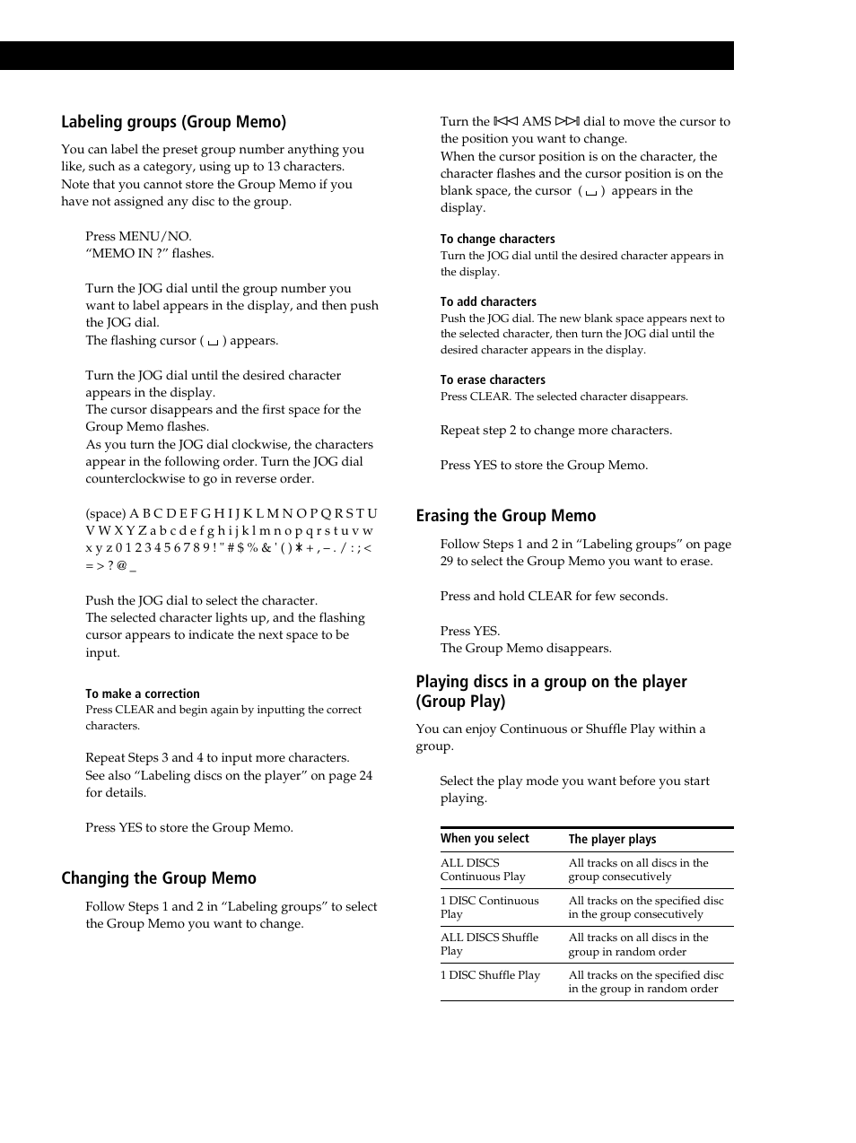 Sony CDP-CX335 User Manual | Page 29 / 36