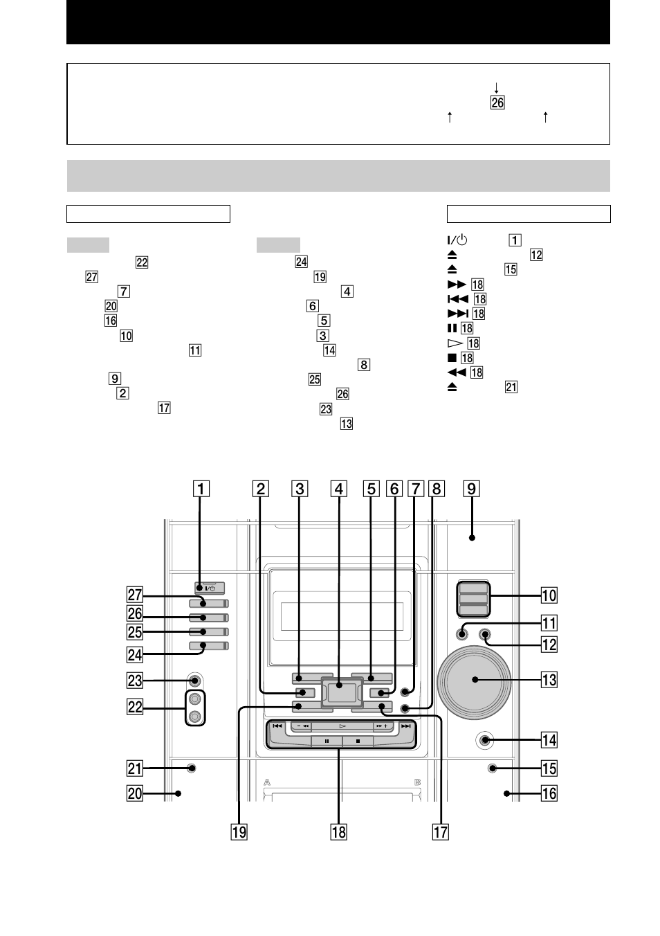 Main unit | Sony HCD-GX40 User Manual | Page 4 / 32