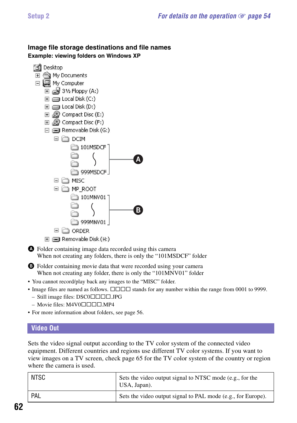 Video out | Sony NSC-GC1 User Manual | Page 62 / 83