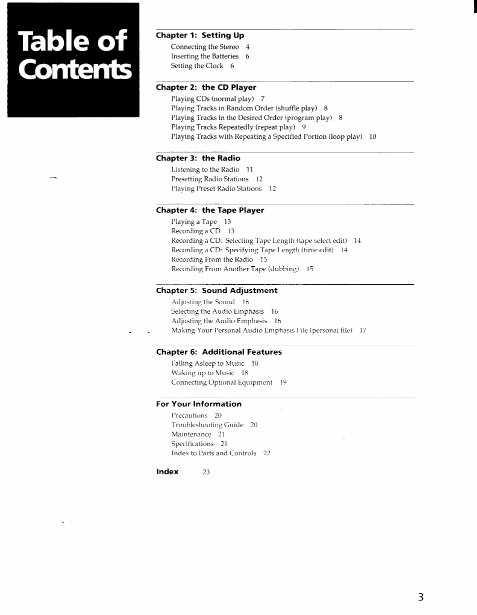 Sony LBT-D270 User Manual | Page 3 / 23