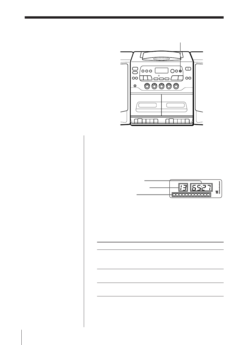 Using the display, Checking the remaining time, Checking the total track numbers and playing time | Sony CFD-577 User Manual | Page 13 / 36