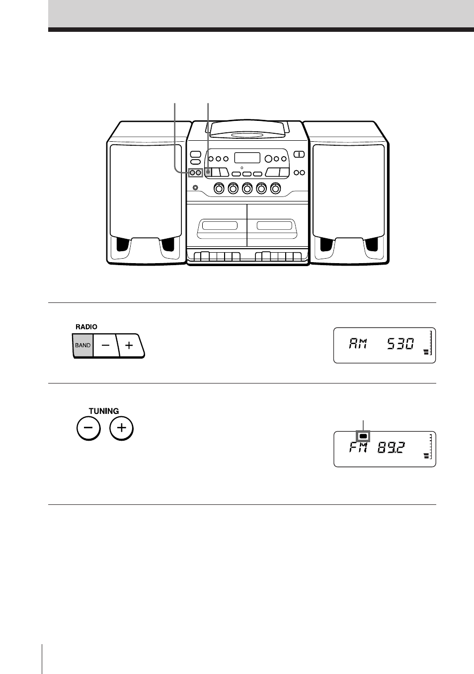 Listening to the radio | Sony CFD-577 User Manual | Page 7 / 36