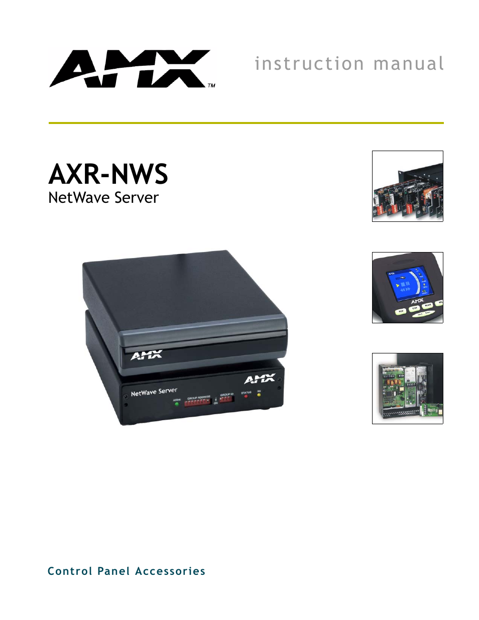 AMX NetWave Server AXR-NWS User Manual | 18 pages